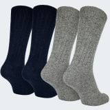 Black Snake Blue/Grey 2-pack alpaca schapenwollen sokken thumbnail