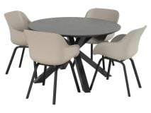 Hartman Le Soleil black soft taupe element diningstoel thumbnail