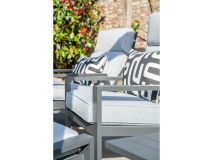 Garden Impressions Max loungestoel met voetenbank - Light grey thumbnail