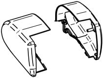 Thule Omnistor set eindkappen cassette 6300 aluminium thumbnail