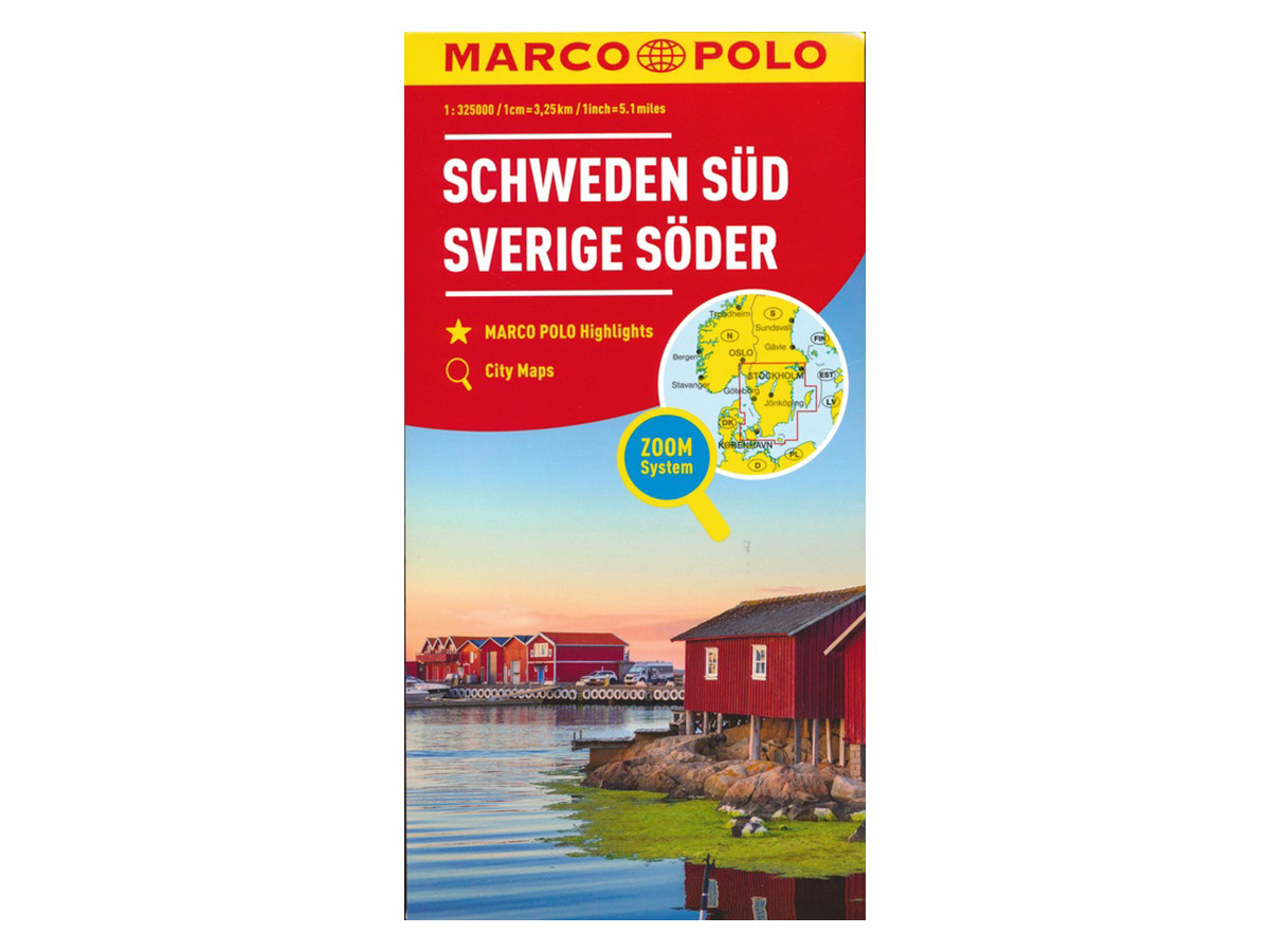 Marco Polo Zuid Zweden wegenkaart
