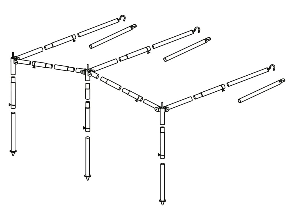 Obelink luifelframe staal 25 mm maat 8 - 10