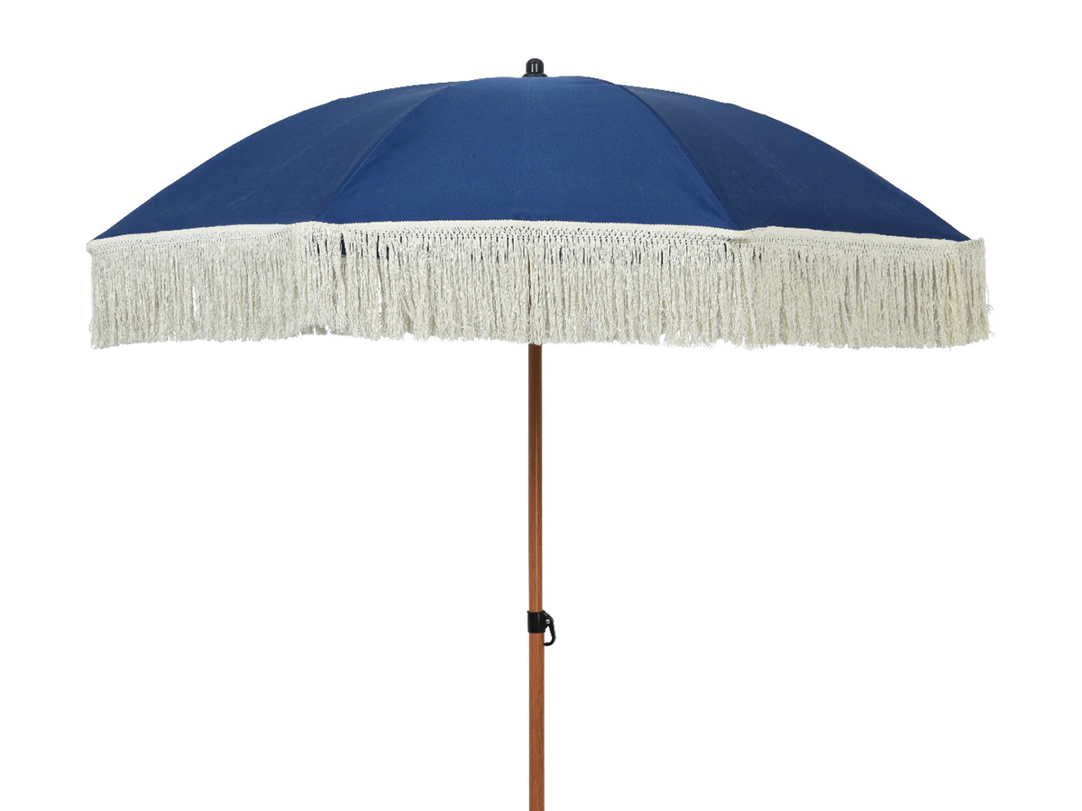Outdoor blue polyester parasol