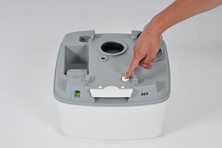 Porta potti ontluchtingsknop