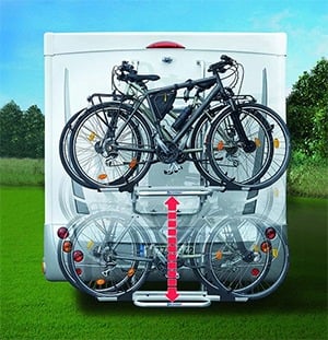 fietsendrager met elektrische lift caravan